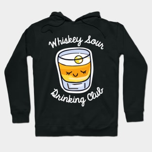 Whiskey Sour Drinking Club Bourbon Cocktail Bartender Retro Hoodie